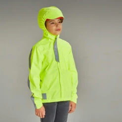 BTWIN 500 Kids' Waterproof Hi-Vis Cycling Jacket -RideGear Shop k14e36cf9392084a93c4c8fb4ac404f7f