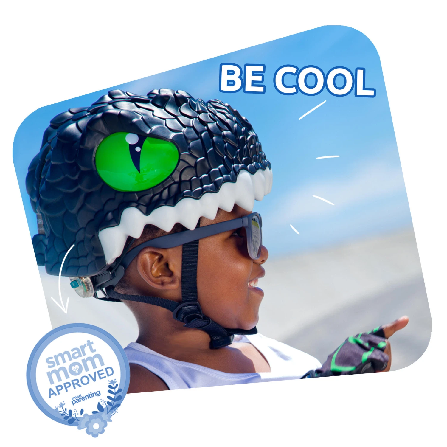 Bicycle Helmet For Kids | Green Crocodile | Crazy Safety | EN 1078 Certified 7 Bicycle Helmet For Kids | Green Crocodile | Crazy Safety | EN 1078 Certified - Image 5