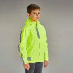 BTWIN 500 Kids' Waterproof Hi-Vis Cycling Jacket -RideGear Shop k28ebbe95d8ed0bab6aa2ef92983fbe78