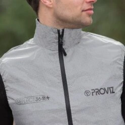 Proviz Men's REFLECT360 Plus Waterproof Cycling Gilet -RideGear Shop k2e1338cf2b984b589120529ff169ae83