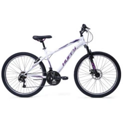 Huffy Extent 26 Inch Womens Hardtail Mountain Bike White And Purple 18 Speed -RideGear Shop k3dd3e3d7efc824f827e68d7c4184cb68
