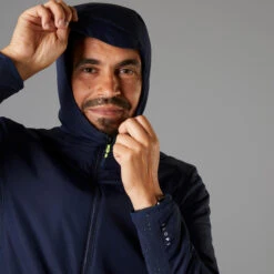 BTWIN Men's Warm Reversible Cycling Jacket - Blue/Hi -RideGear Shop k4109f08ac9ebe51e1d717a5e851b189f