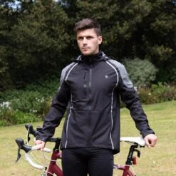 Proviz Classic Men's Storm Reflective Waterproof Hooded Cycling Jacket -RideGear Shop k5b30ebd91d7220650dcf30212592a4da