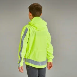 BTWIN 500 Kids' Waterproof Hi-Vis Cycling Jacket -RideGear Shop k5bbea187979202f873b9a07b2a8a7214