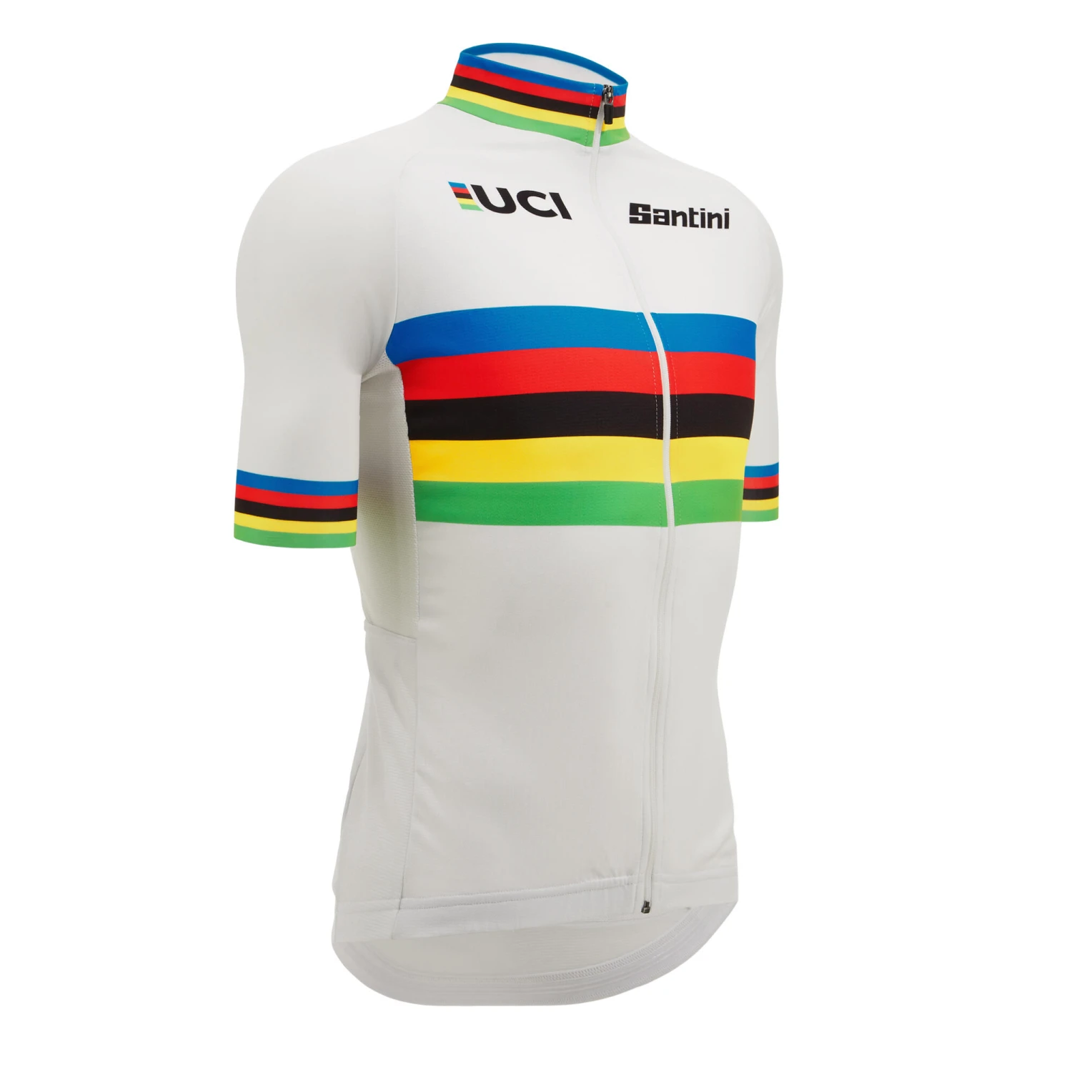 Men's Short-Sleeved Road Cycling Jersey - Santini UCI World Champion 6 Men's Short-Sleeved Road Cycling Jersey - Santini UCI World Champion - Image 4