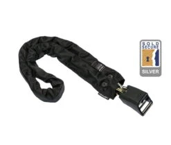 HIPLOK HOME SILVER 8MM X 110CM INCLUDES WALL HOOK BLACK