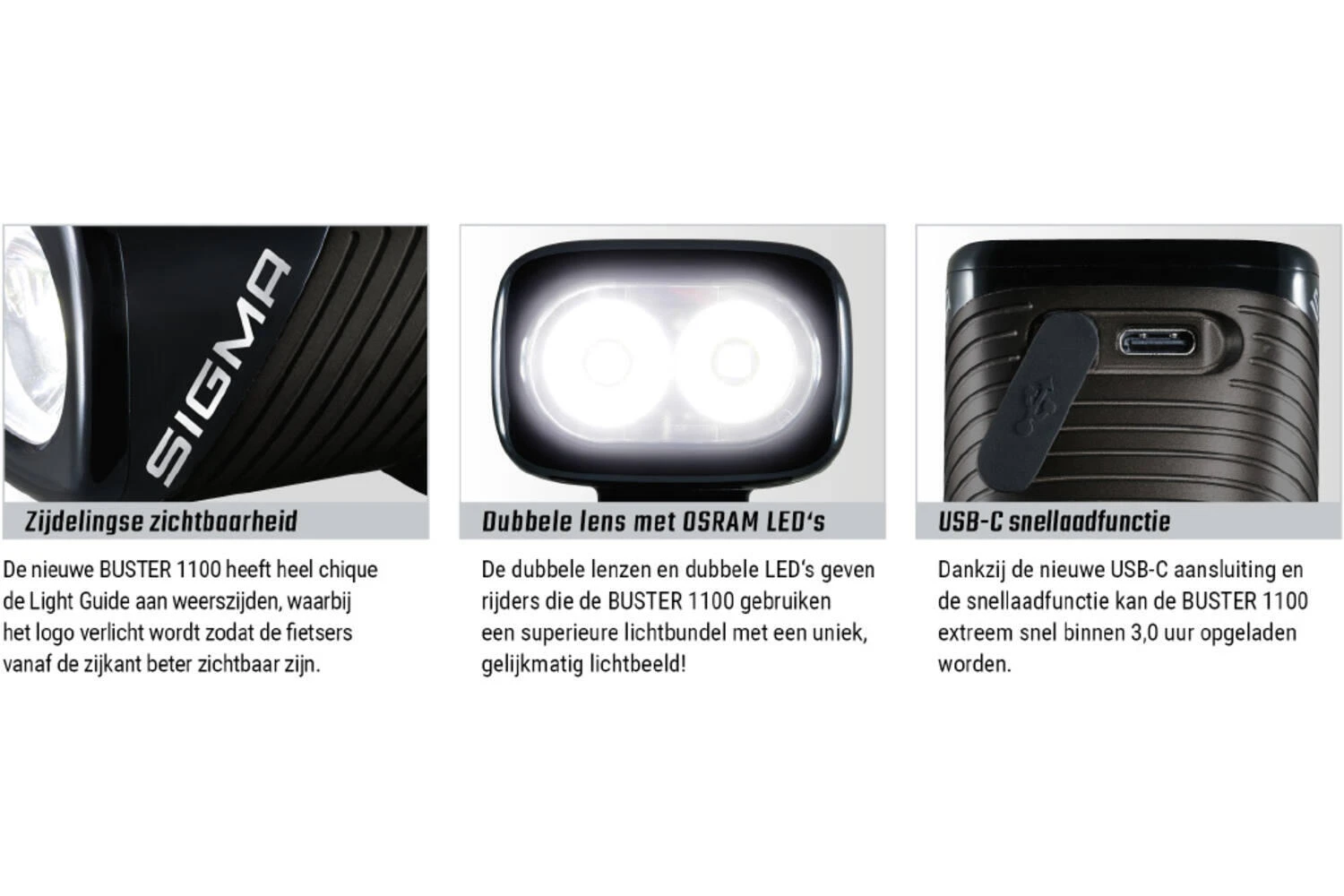 SIGMA SPORT Sigma Buster 1100L Headlight With Handlebar Mount 6 SIGMA SPORT Sigma Buster 1100L Headlight With Handlebar Mount - Image 4