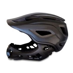 Bicycle Helmet For Kids | Black Fullface | Crazy Safety | EN1078 Certified