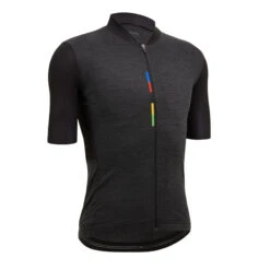 Men's Short-Sleeved Road Cycling Jersey Santini UCI - Black Rainbow -RideGear Shop kb00a90f932877b4080c3143d7489087b