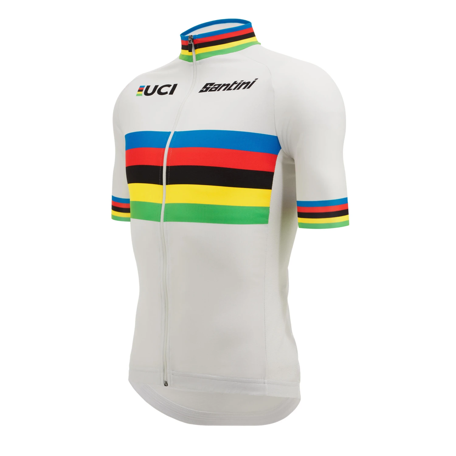Men's Short-Sleeved Road Cycling Jersey - Santini UCI World Champion 7 Men's Short-Sleeved Road Cycling Jersey - Santini UCI World Champion - Image 5