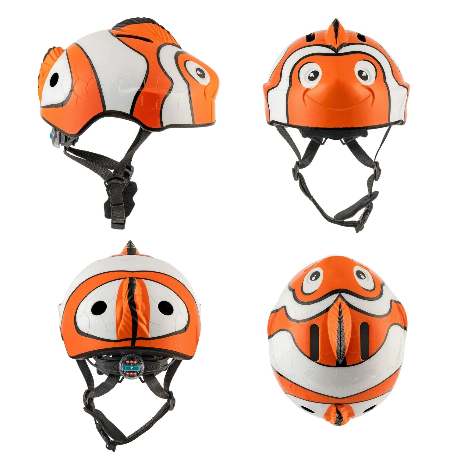 Bicycle Helmet For Kids | Orange Clown Fish | Crazy Safety | EN 1078 Certified 4 Bicycle Helmet For Kids | Orange Clown Fish | Crazy Safety | EN 1078 Certified - Image 2