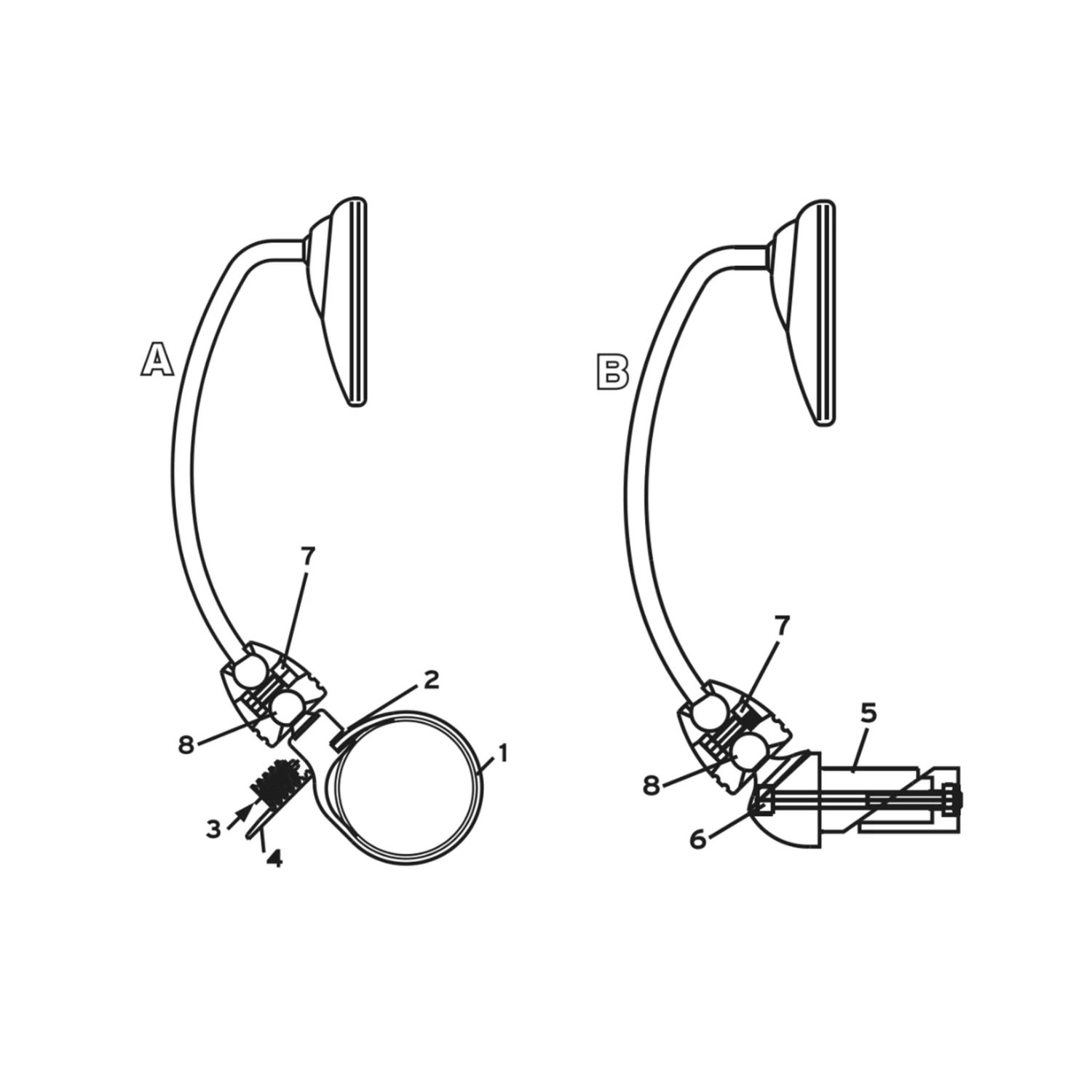 Busch-mueller 80 Mm Rear View City Bike Mirror Star 4 Busch-mueller 80 Mm Rear View City Bike Mirror Star - Image 2