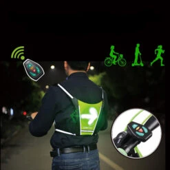 5 Flashing Signals Cycling Gilet - Black/Yellow -RideGear Shop kc83eb4636b2ef288822c0595bba61725