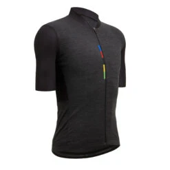 Men's Short-Sleeved Road Cycling Jersey Santini UCI - Black Rainbow -RideGear Shop kcd5246ec6989e31bd5253435517a8fa3