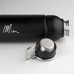Elite Stainless Steel Cycling Water Bottle 650 Ml Mia - Black -RideGear Shop kd0d946aad3c7e30109a492259d09c2da