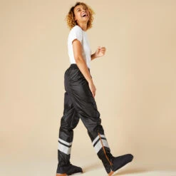 BTWIN Women's City Cycling Rain Overtrousers With Built-In Overshoes 540 -RideGear Shop kd465d340cb54f5c1e16c39232a962e6a