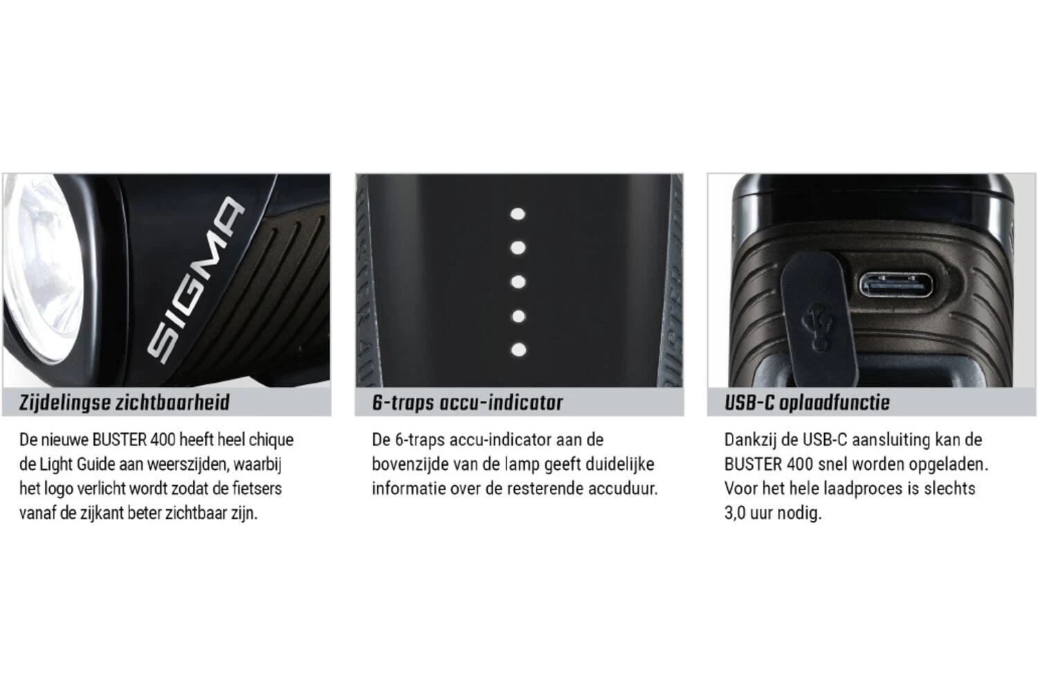 SIGMA SPORT Sigma Buster 400L Headlight With Handlebar Mount 6 SIGMA SPORT Sigma Buster 400L Headlight With Handlebar Mount - Image 4