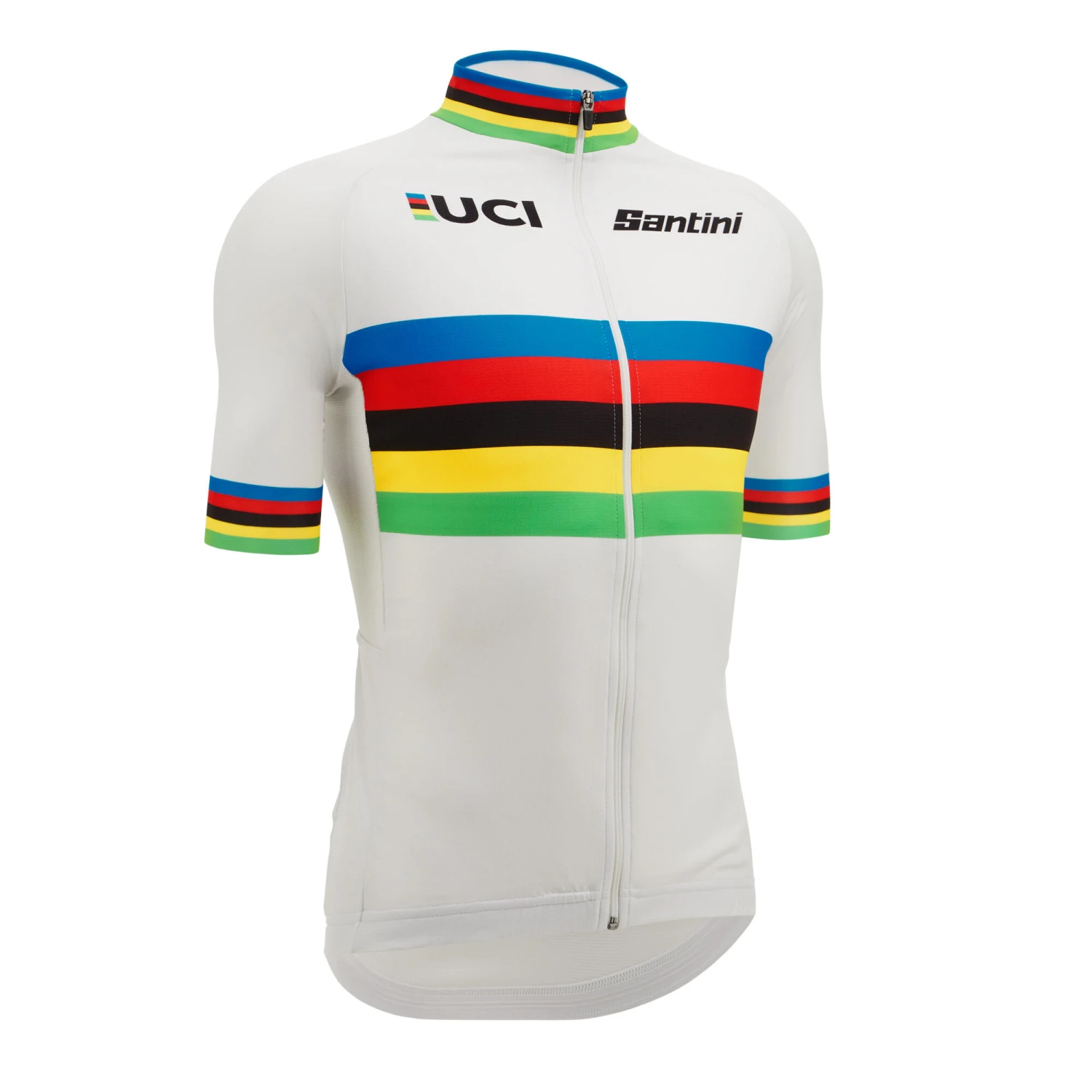 Men's Short-Sleeved Road Cycling Jersey - Santini UCI World Champion 4 Men's Short-Sleeved Road Cycling Jersey - Santini UCI World Champion - Image 2