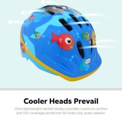 Schwinn Kids Fish Blue Bike Helmet -RideGear Shop ke4bb81fe9bf9187288c610118ce0b42c