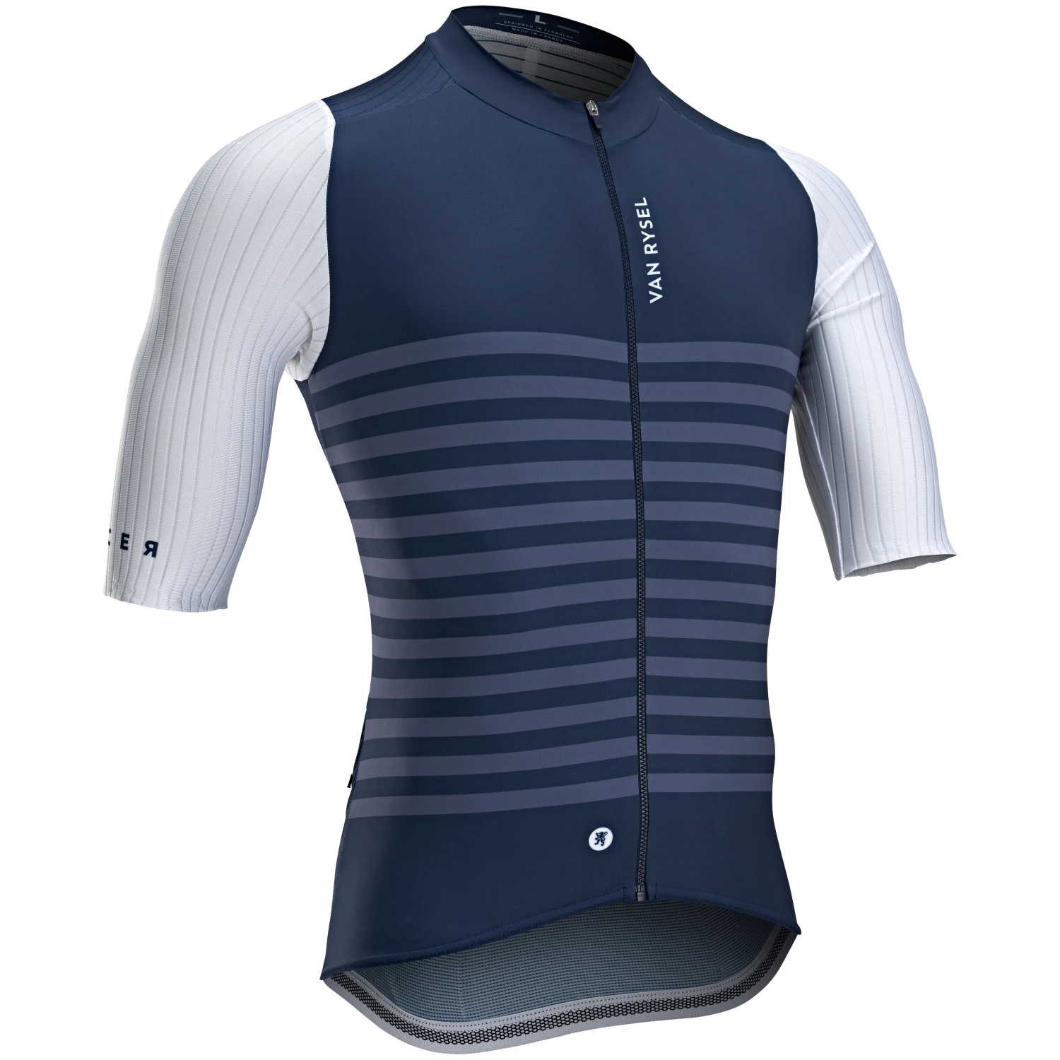 Men's Road Cycling Jersey Racer Pro - Striped Blue 4 Men's Road Cycling Jersey Racer Pro - Striped Blue - Image 2