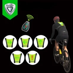 5 Flashing Signals Cycling Gilet - Black/Yellow -RideGear Shop kecb78f615c730845c8515c62f7bf549d
