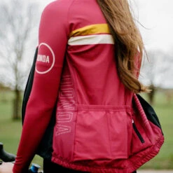 Jersey #7 - Long Sleeved Womens Cycling Jersey - Burgundy/Black -RideGear Shop kef8432643f40cdaa3b266d3e36bda121