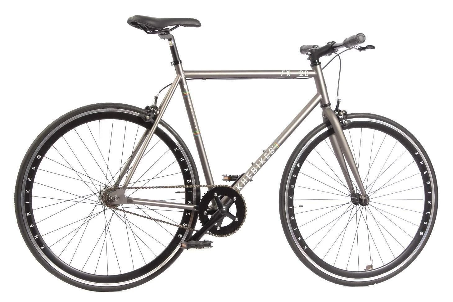 KHE Fixie FX 20 Fixed Speed Bike Grey 3 KHE Fixie FX 20 Fixed Speed Bike Grey