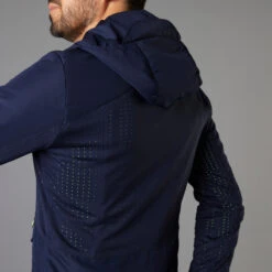 BTWIN Men's Warm Reversible Cycling Jacket - Blue/Hi -RideGear Shop kfb3a6cb9d52b87d733a3b128e36c3aab