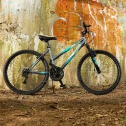 Huffy Stone Mountain Ladies 26" Mountain Bike Hardtail 21 Speed Grey & Teal -RideGear Shop kfb5b83b1c08a35f0b58777ea353a2943